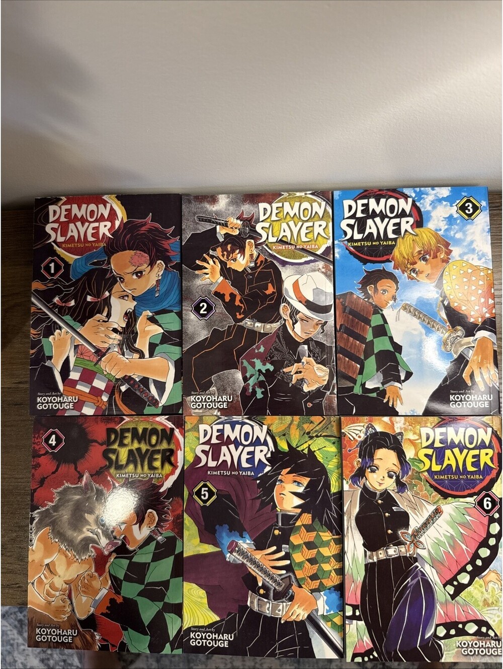 Set Of 6 Demon Slayer Kimetso No Yaiba Books Volume 1-6 English